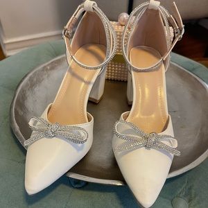 White wedding sparkle shoes! SHEIN. Worn once for an hour. USA size 8.